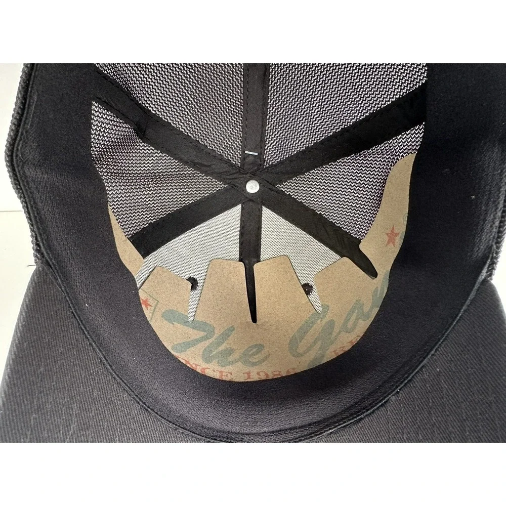 The Game - Embroidered Pineapple‎ Skull Head - Black Fitted Trucker Hat, Size M